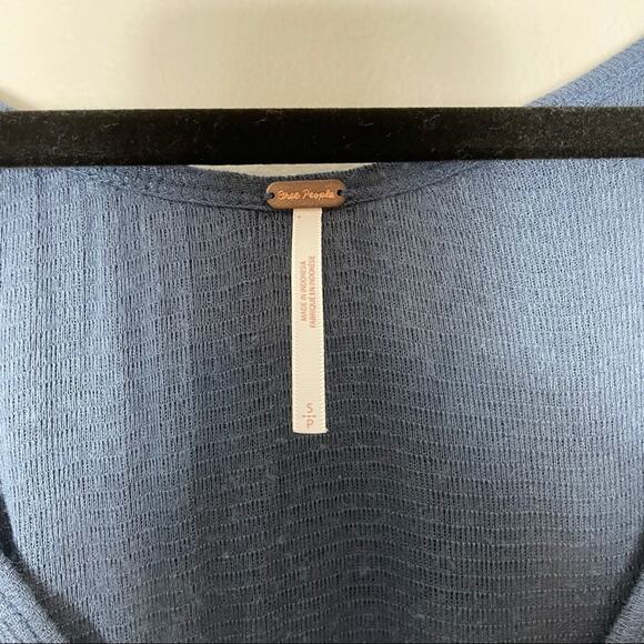 Free People Blue Ruffle Tank - Picture 2 of 4